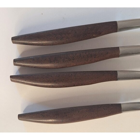 Dior Muffin by Grand Prix Seafood Forks Faux Wood Lot Of Four - Picture 14 of 15